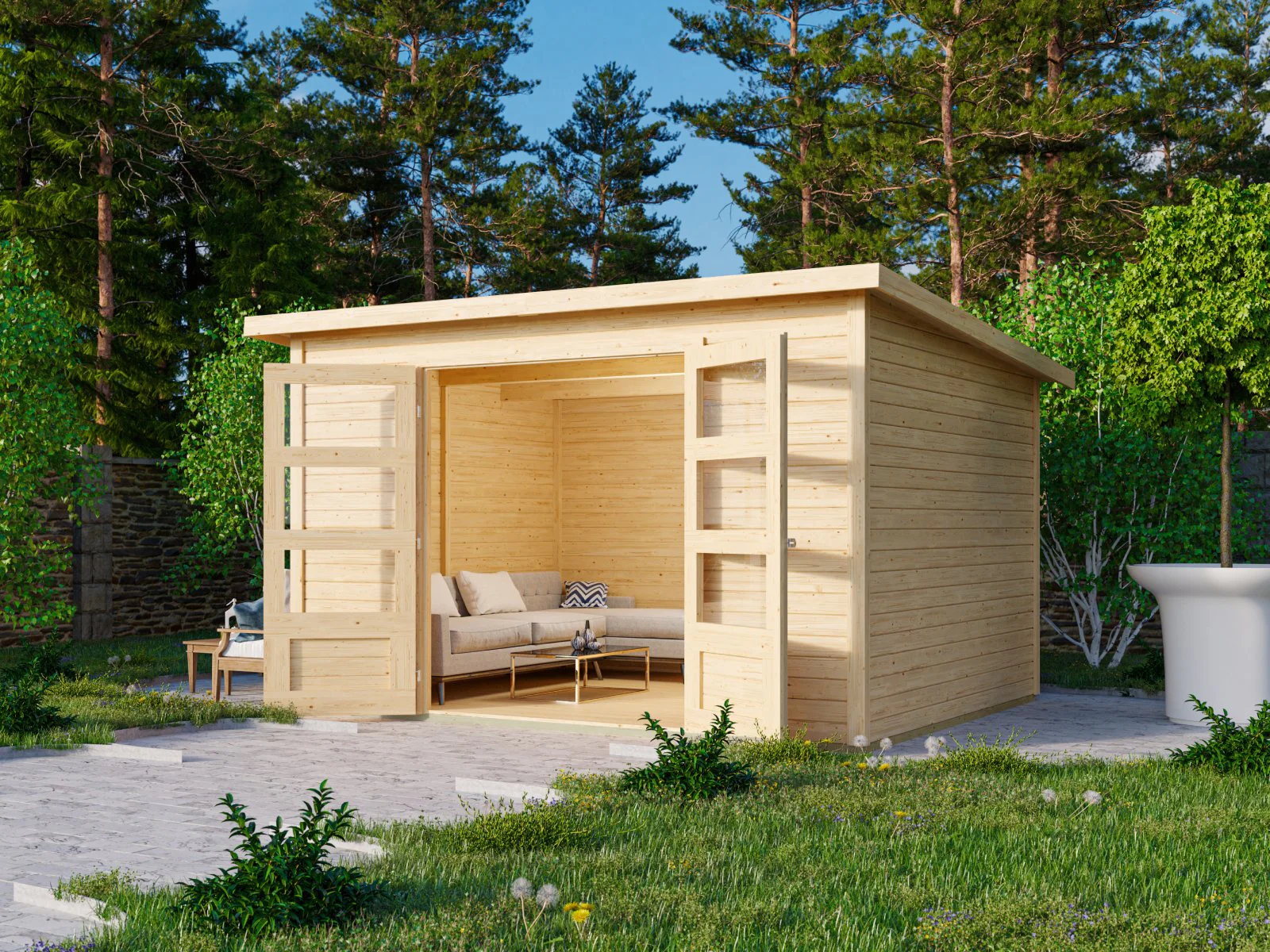 Norlinio Gartenhaus Stegen 5, inkl. Fußboden