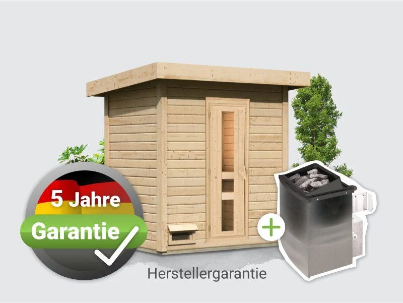 Norlinio Saunahaus Hella 1  38 - inkl. 9 kW Ofen integr. Steuerung - inkl. Dacheindeckung un - Image 5