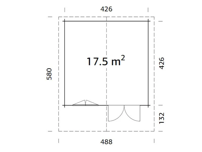 Palmako Blockbohlenhaus Britta 17,5 40 mm natur - Image 3