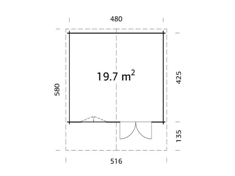 Palmako Blockbohlenhaus Britta 19,7 40 mm natur - Image 3