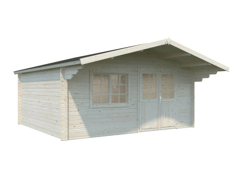 Palmako Blockbohlenhaus Britta 19,7 40 mm transparente Tauchgrundierung - Image 2