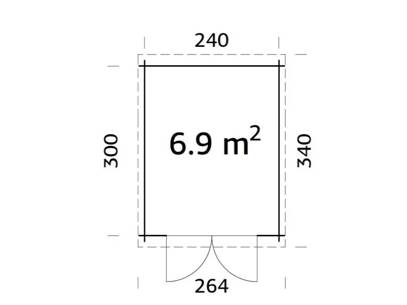 Palmako Blockbohlenhaus Ella 6,9 28 mm transparente Tauchgrundierung - Image 3