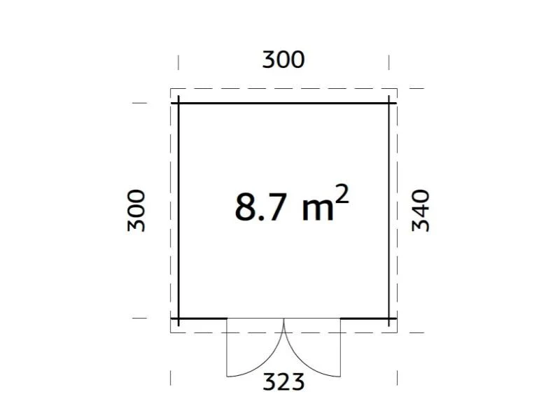 Palmako Blockbohlenhaus Ella 8,7 28 mm natur - Image 3
