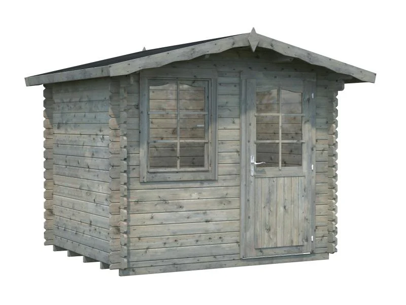 Palmako Blockbohlenhaus Emma 4,6 28 mm graue Tauchgrundierung - Image 2