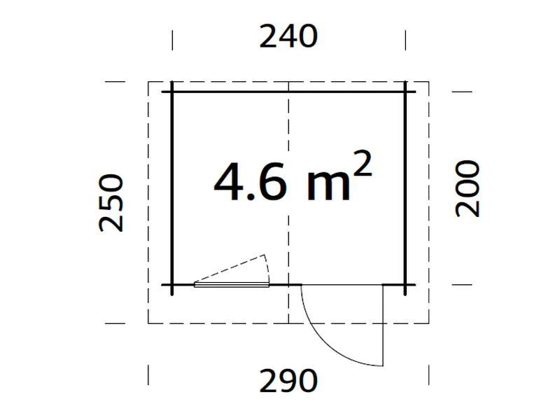 Palmako Blockbohlenhaus Emma 4,6 28 mm graue Tauchgrundierung - Image 3