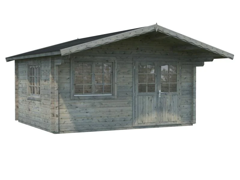 Palmako Blockbohlenhaus Helena 15,1 70 mm graue Tauchgrundierung - Image 2