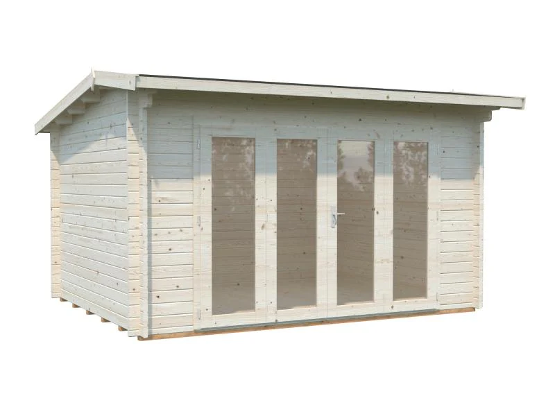 Palmako Blockbohlenhaus Ines 11,1 mit Falttür 44 mm natur - Image 2