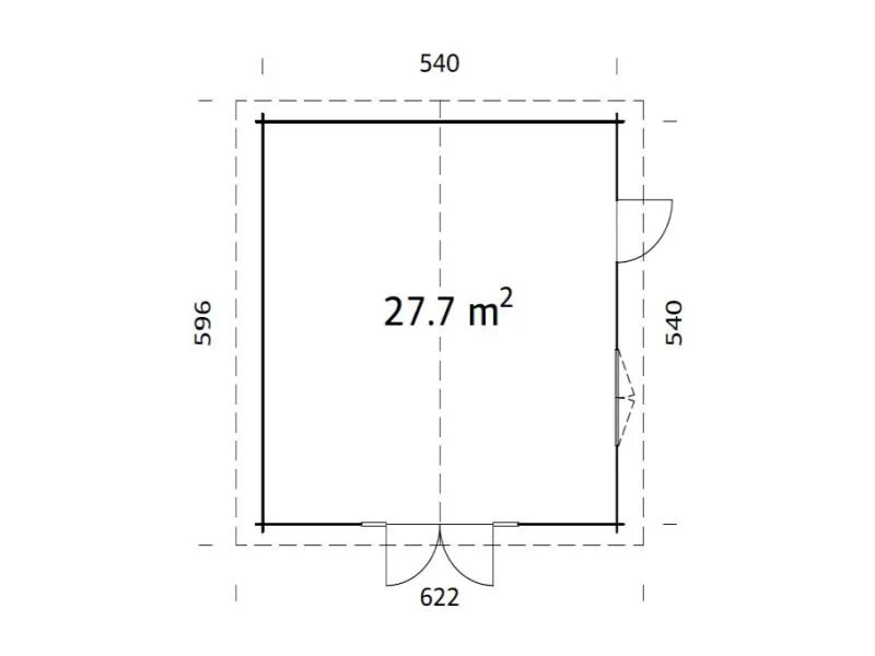 Palmako Blockbohlenhaus Irene 27,7 70 mm natur - Image 2