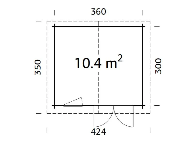 Palmako Blockbohlenhaus Klara 10,4 28 mm transparent Tauchgrundierung - Image 3