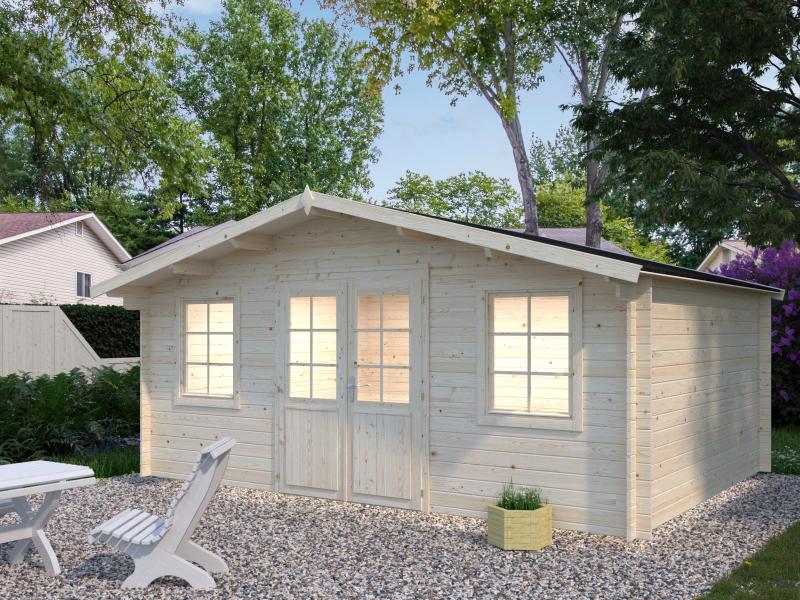 Palmako Blockbohlenhaus Klara 17,0 28 mm natur - Image 2