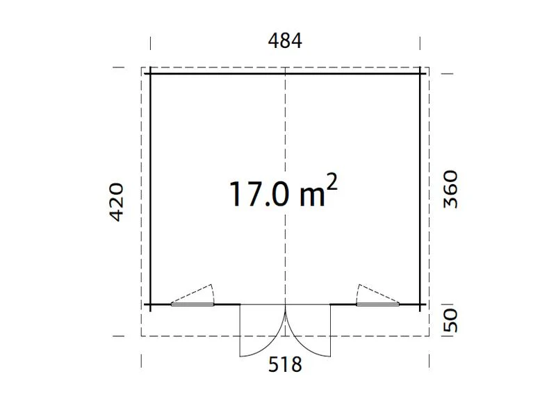 Palmako Blockbohlenhaus Klara 17,0 28 mm transparente Tauchgrundierung - Image 3