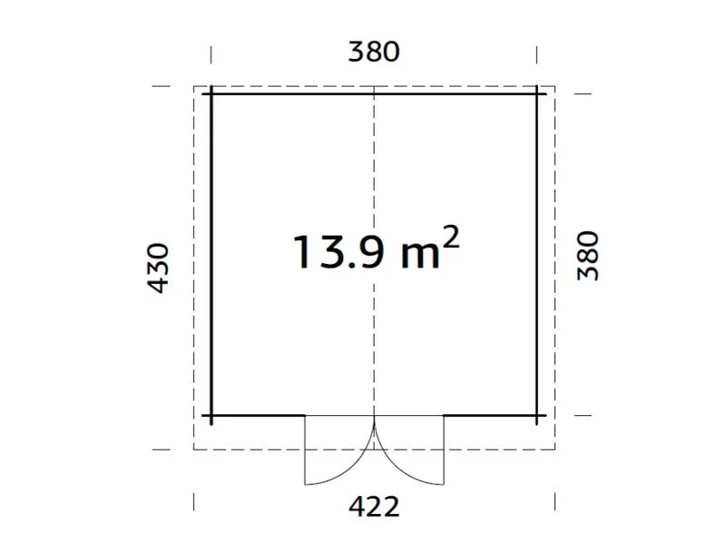 Palmako Blockbohlenhaus Lotta 13,9 34 mm natur - Image 3