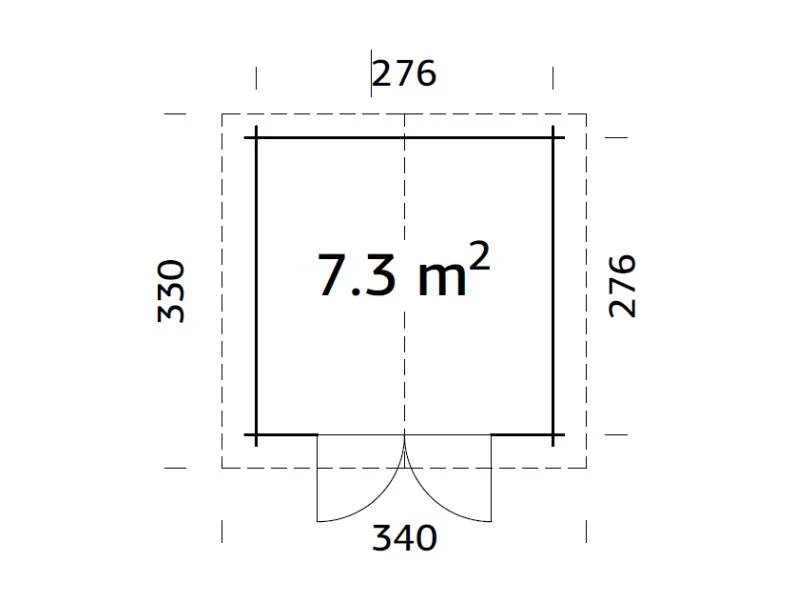 Palmako Blockbohlenhaus Lotta 7,3 28 mm natur - Image 3
