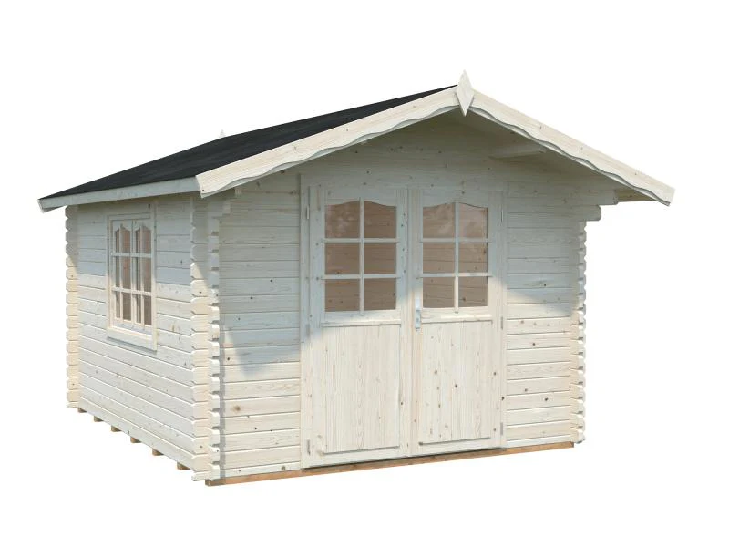 Palmako Blockbohlenhaus Sally 10,2 44 mm transparente Tauchgrundierung - Image 2