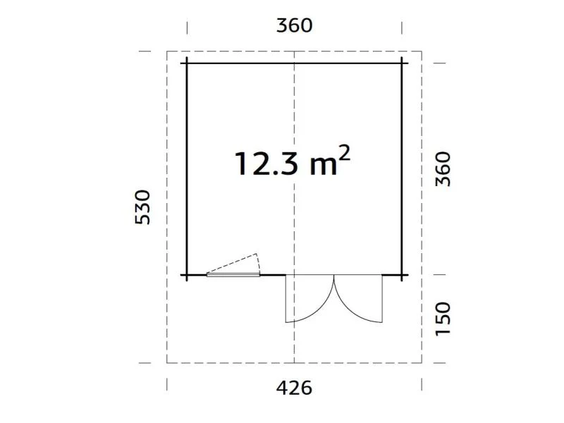Palmako Blockbohlenhaus Sally 12,3 44 mm braune Tauchgrundierung - Image 3