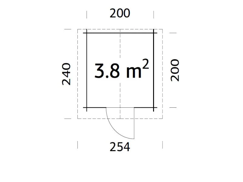 Palmako Blockbohlenhaus Vivian 3,8 28 mm natur - Image 3