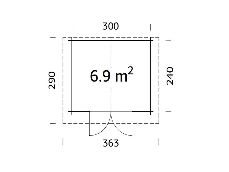 Palmako Blockbohlenhaus Vivian 6,9 28 mm transparente Tauchgrundierung - Image 2