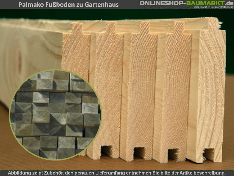 Palmako Fußboden für Lotta 13,9 qm, naturbelassen