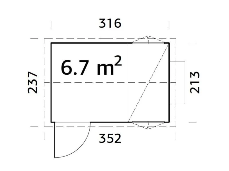 Palmako Hühnerstall Chick 6,7 m²,  16 mm - Image 4
