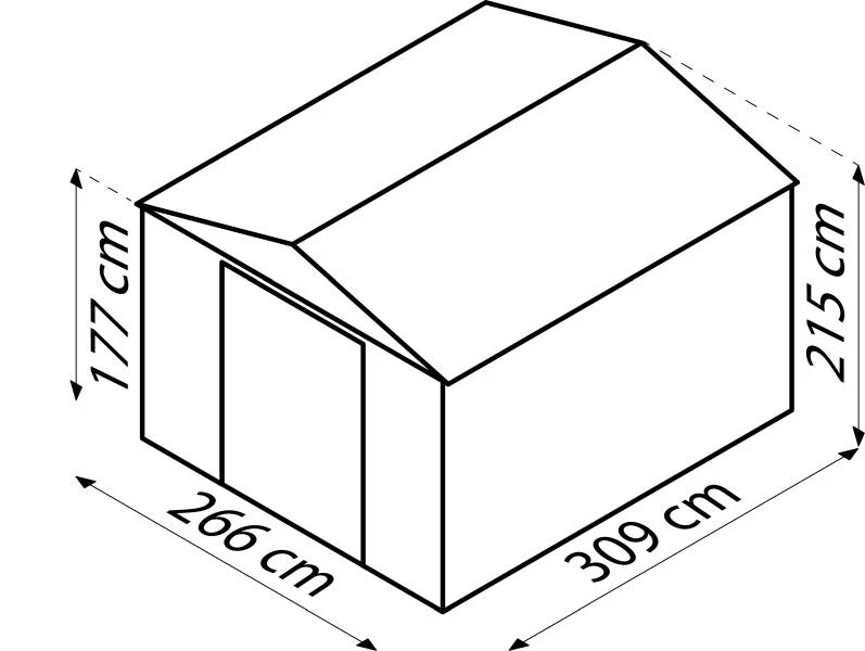 Pergart Gerätehaus Frankfurt 2 911 - Holzoptik - Image 3