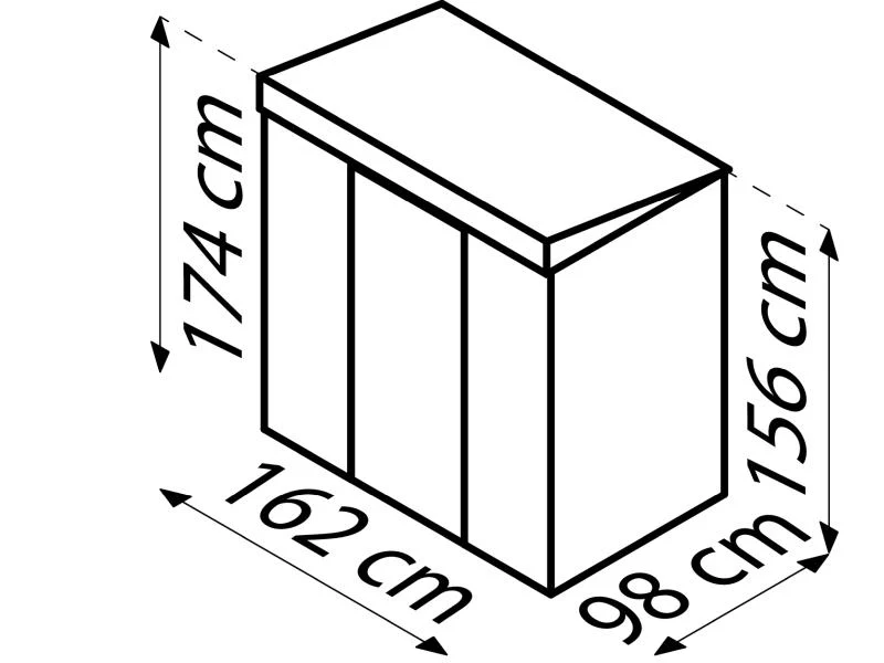 Pergart Gerätehaus Leipzig 2 64 - anthrazit, matt - Image 4