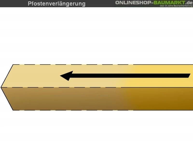 Pfostenverlängerung auf Länge 240 cm für 13 Pfosten