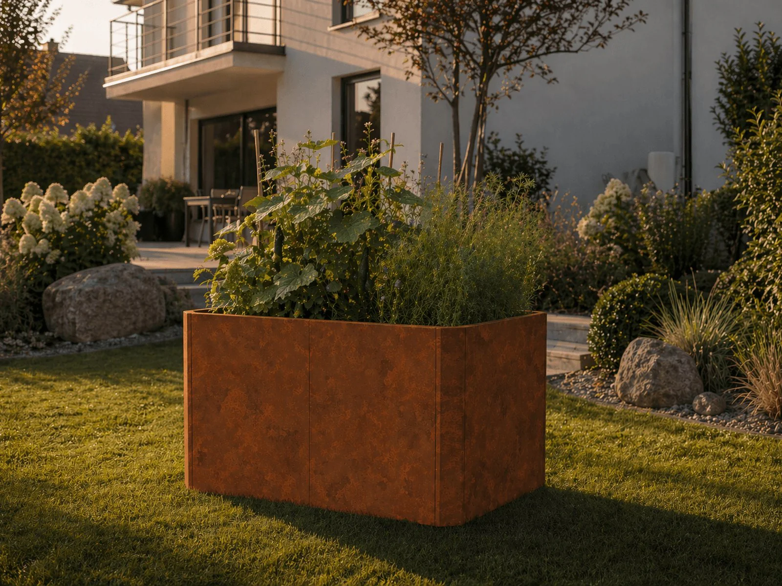 Linholm Premium Hochbeet Cortenstahl 120x80x75cm - Image 2