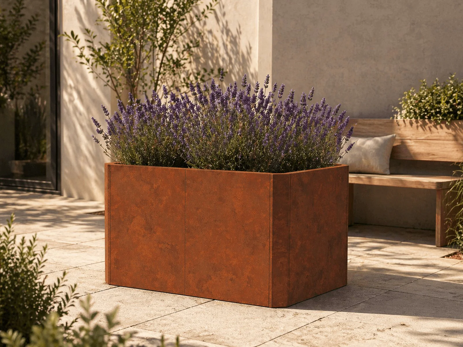 Linholm Premium Hochbeet Cortenstahl 120x80x75cm - Image 3
