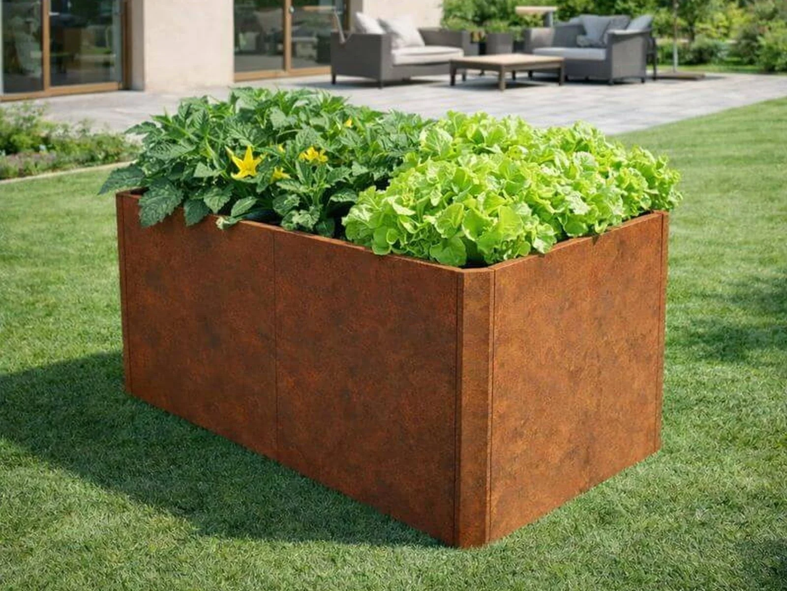 Linholm Premium Hochbeet Cortenstahl 120x80x75cm - Image 4
