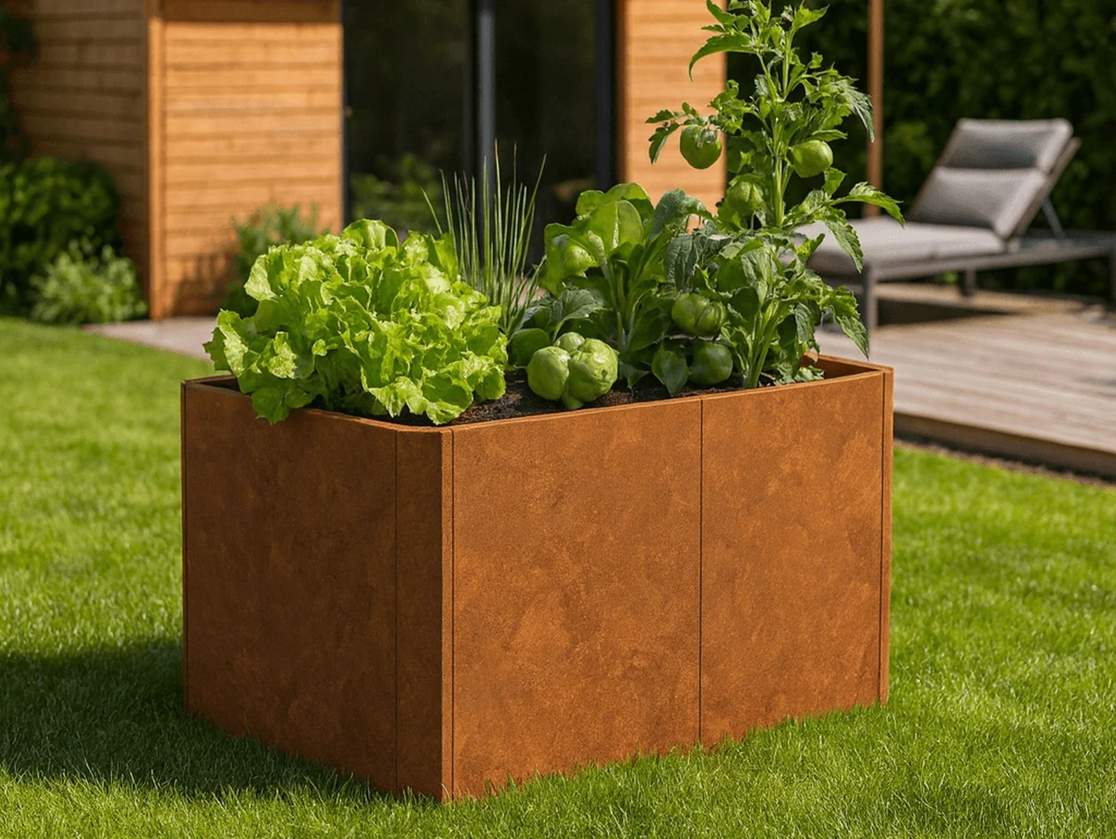 Linholm Premium Hochbeet Cortenstahl 120x80x75cm - Image 5