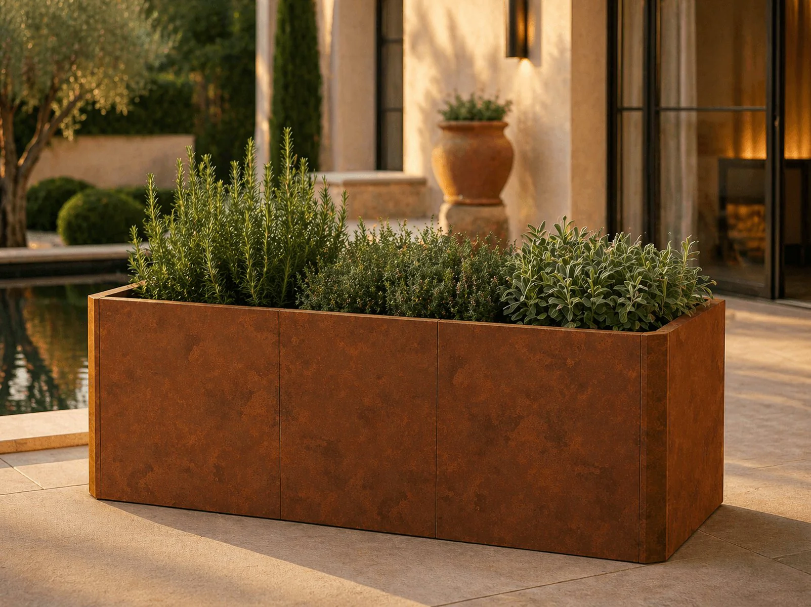 Linholm Premium Hochbeet Cortenstahl 200x80x75cm - Image 2
