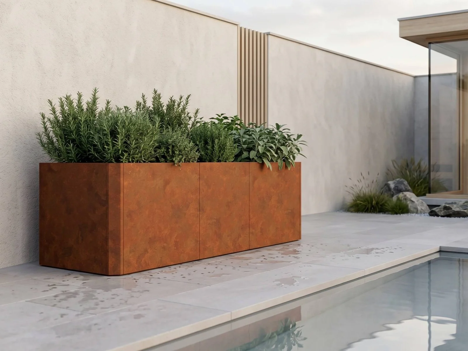 Linholm Premium Hochbeet Cortenstahl 200x80x75cm - Image 3