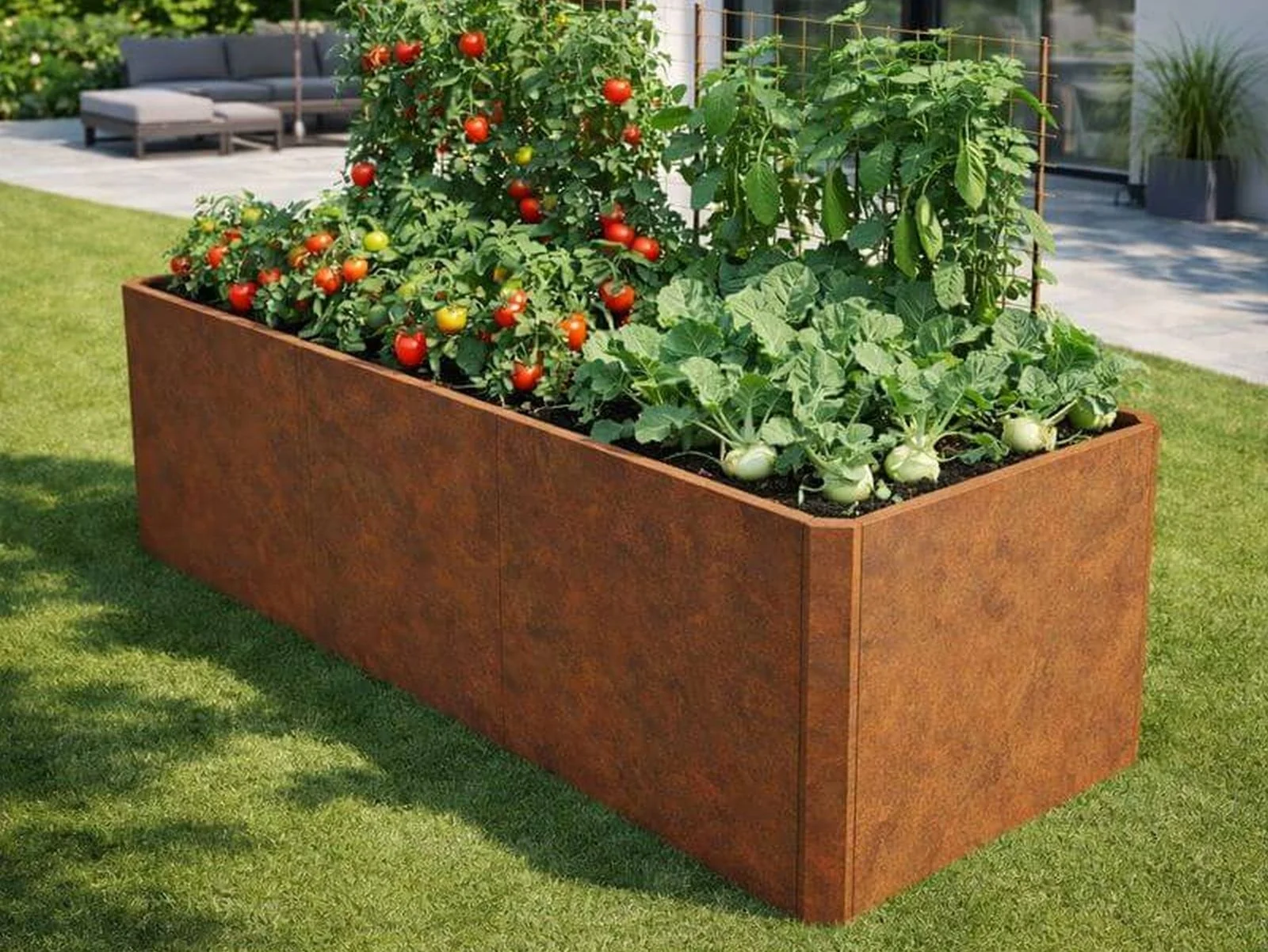Linholm Premium Hochbeet Cortenstahl 200x80x75cm - Image 4