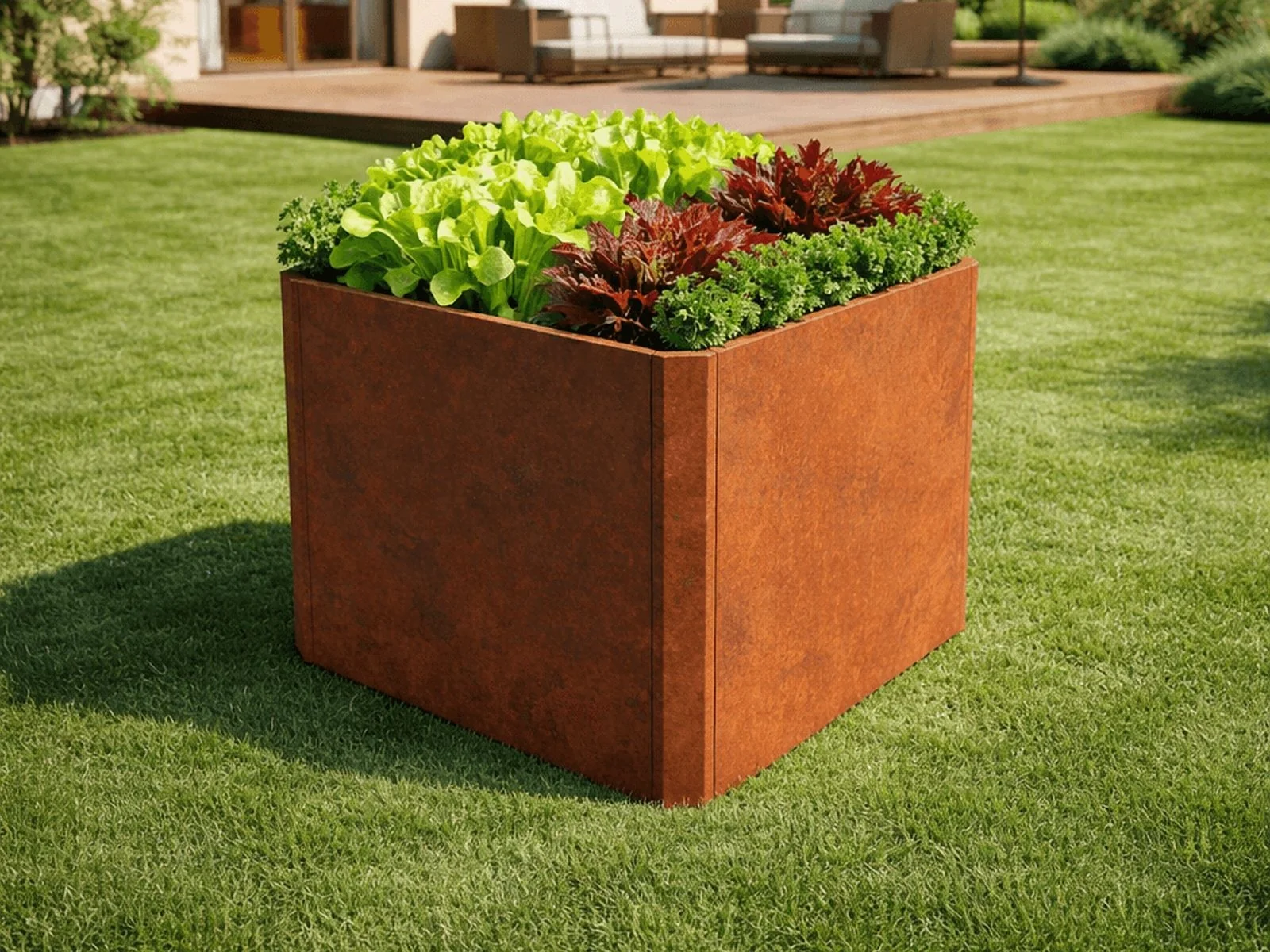 Linholm Premium Hochbeet Cortenstahl 80x80x75cm - Image 4