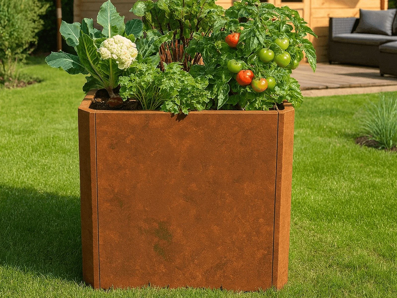 Linholm Premium Hochbeet Cortenstahl 80x80x75cm - Image 5