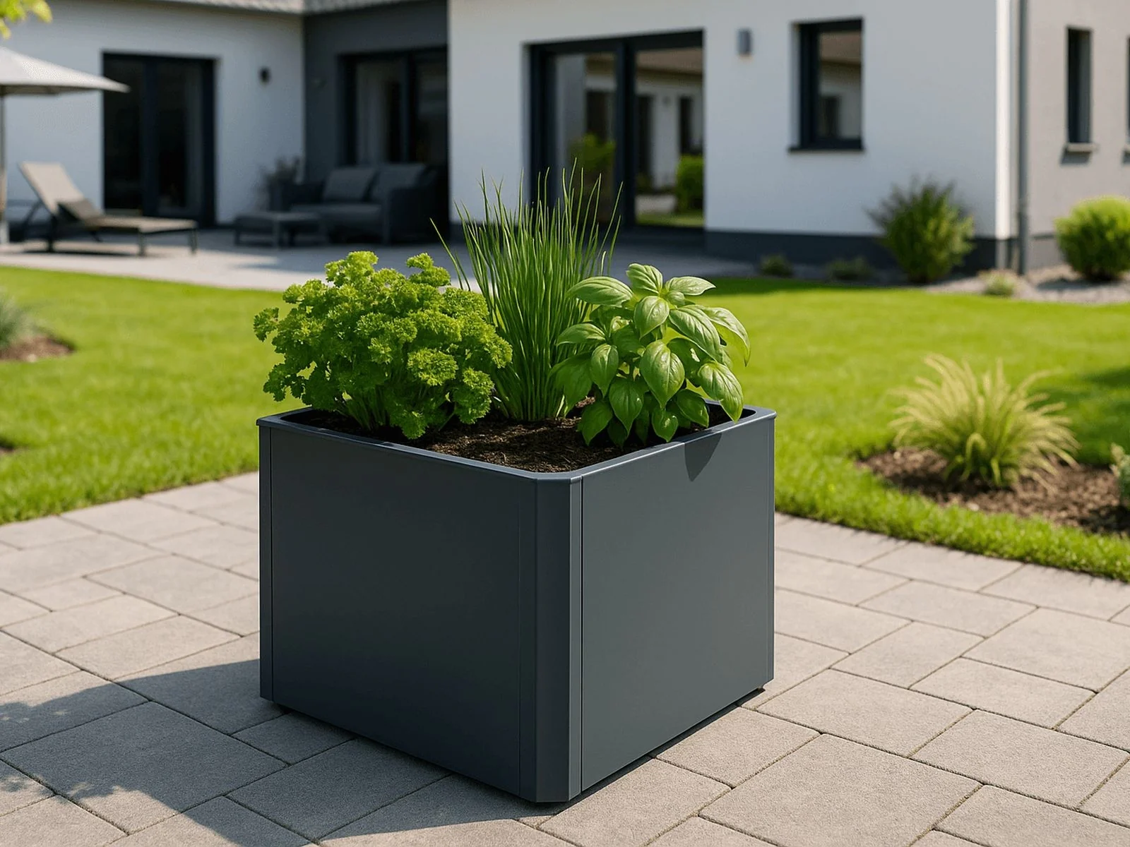Linholm Premium Hochbeet Stahl anthrazit 80x80x75cm - Image 4
