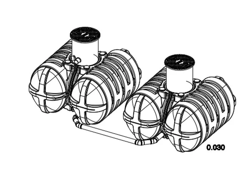 Roth Flachtank - Zisterne Twinbloc 10000 Liter (2 x 5000 L) mit Filterkorb, höhenverstabllbarem Doms - Image 6