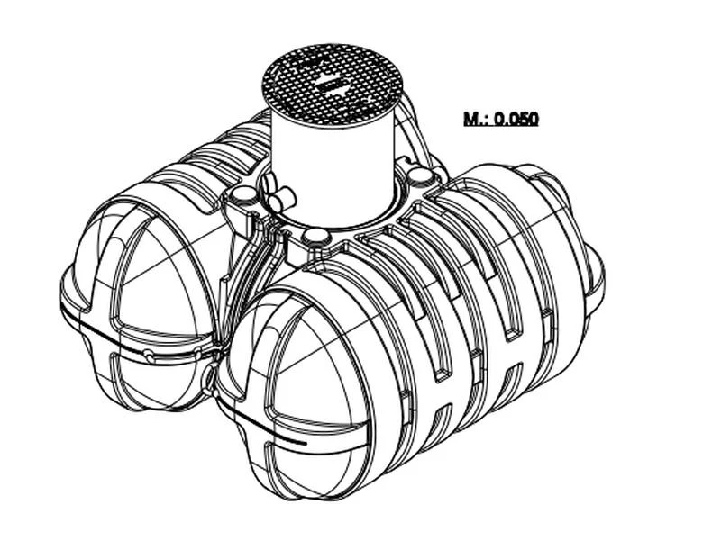 Roth Flachtank - Zisterne Twinbloc 5000 Liter mit Filterkorb, höhenverstabllbarem Domschacht und Abd - Image 4