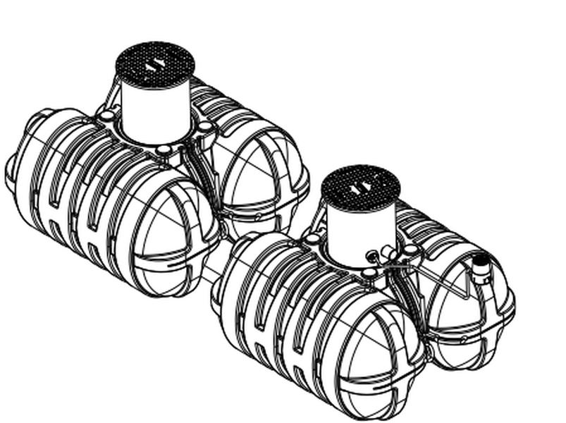 Roth Flachtank - Zisterne Twinbloc Garten-Set 10000 Liter (2 x 5000 L) mit Tauchpumpe - Image 6