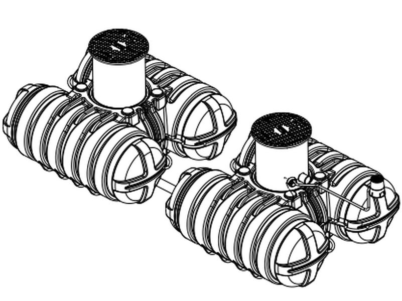 Roth Flachtank - Zisterne Twinbloc Garten-Set 7000 Liter (2 x 3500 L) mit Tauchpumpe - Image 6