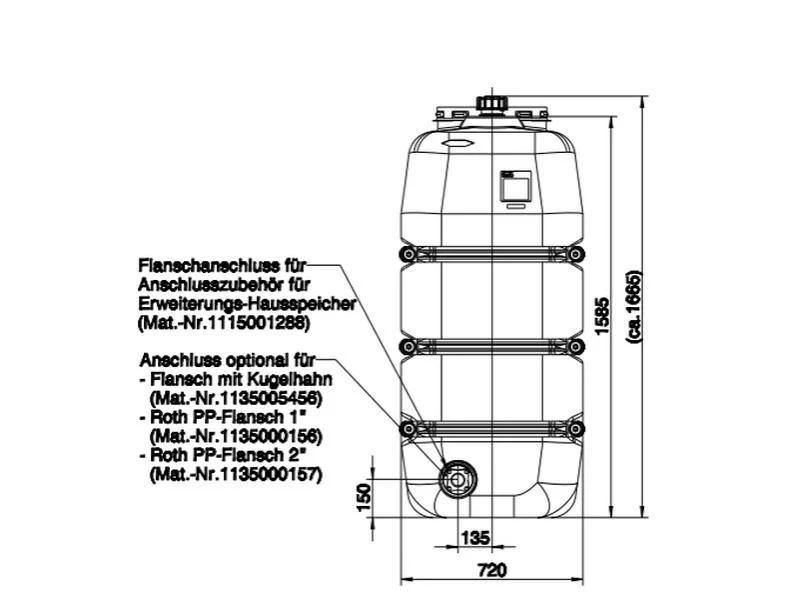 Roth Regenwasser-Hausspeicher Erweiterungsspeicher 2000 Liter - Image 3