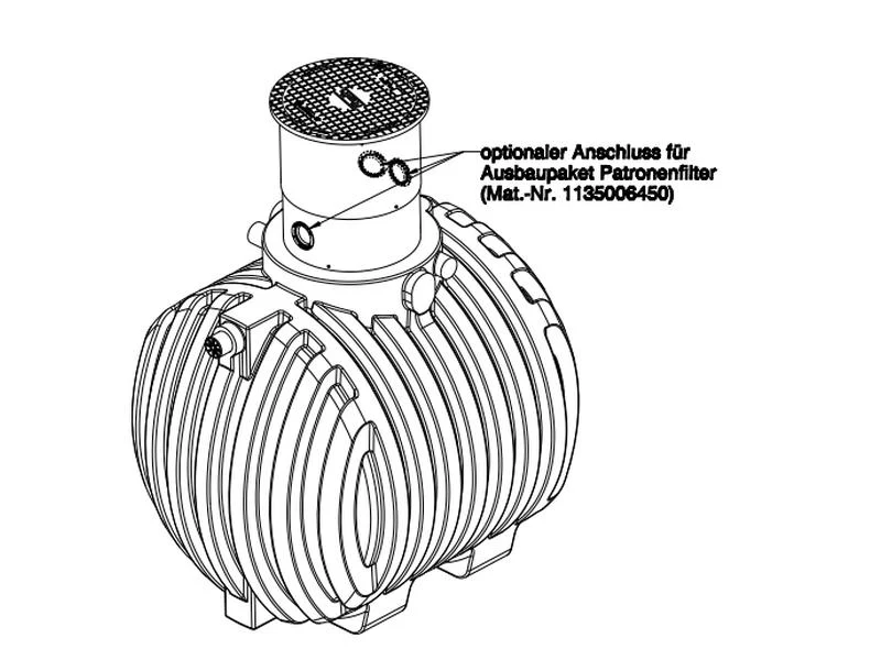 Roth Regenwasser-Zisterne 4500 Liter inkl. Domschacht, Deckel und Überlaufsiphon - Image 5