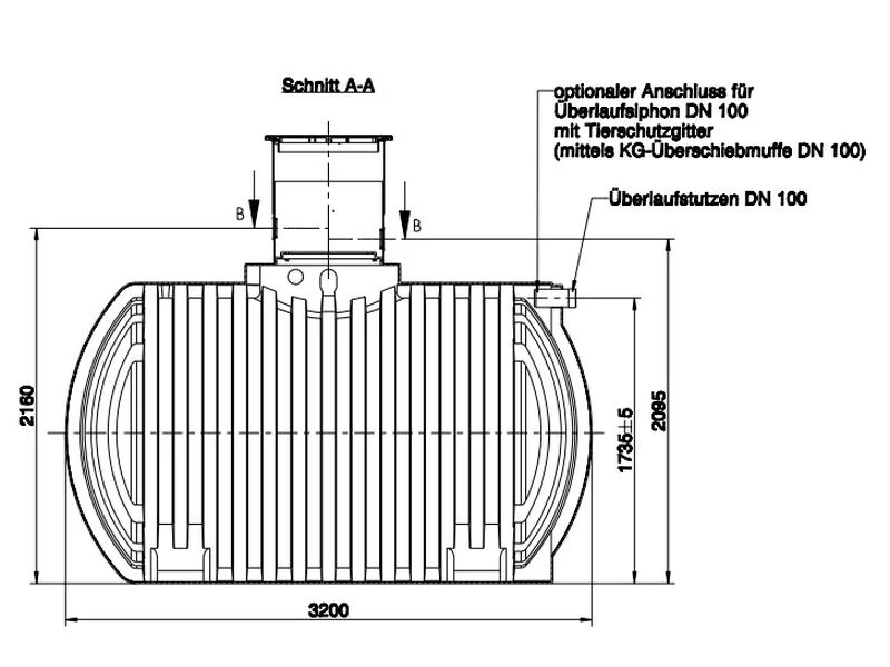 Roth Regenwasser-Zisterne 6000 Liter inkl. Domschacht, Deckel und Überlaufsiphon - Image 3