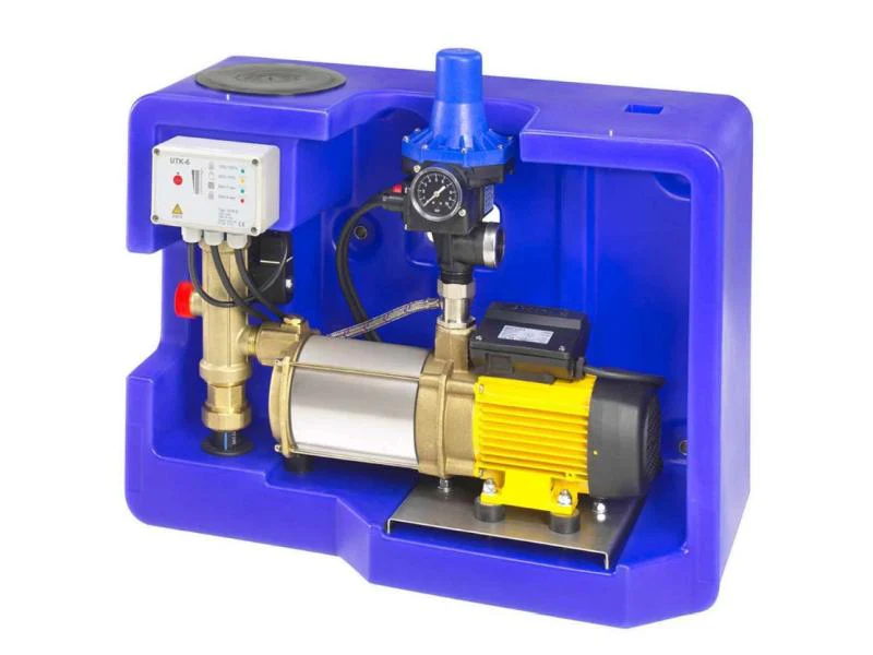 Roth Regenwasseranlage für Haus&Garten, 10000 Liter (2 x 5000 L), mit Flachtank & Pumpen-Modul Komfo - Image 4