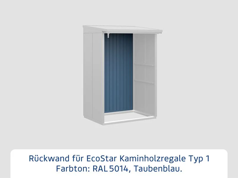 Rückwand EcoStar-Kaminholzregale Typ 1 blau - Image 2