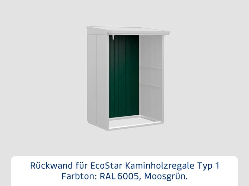 Rückwand EcoStar-Kaminholzregale Typ 1 grün - Image 2