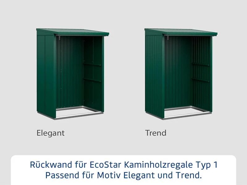 Rückwand EcoStar-Kaminholzregale Typ 1 grün - Image 3