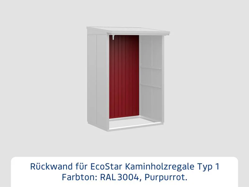 Rückwand EcoStar-Kaminholzregale Typ 1 rot - Image 2
