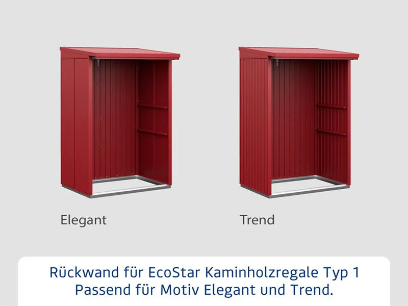 Rückwand EcoStar-Kaminholzregale Typ 1 rot - Image 3