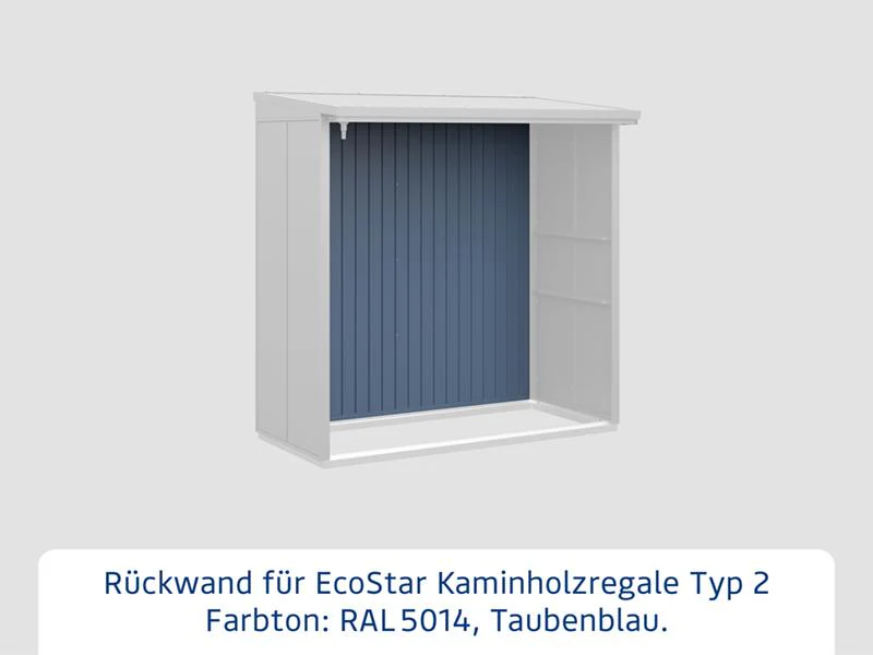Rückwand EcoStar-Kaminholzregale Typ 2 blau - Image 2